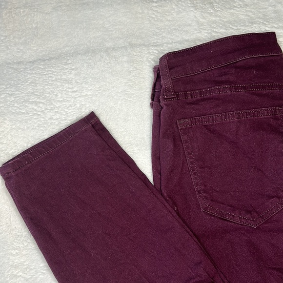 💖GAP Denim Jeggings Burgundy Women 6/28 - Picture 2 of 7
